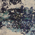 2' X 4' Ivory And Teal Blue Abstract Power Loom Non Skid Area Rug